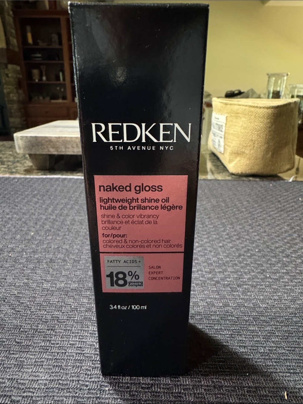 Redken Naked Gloss Lightweight Shine Oil - Black & Pink Label